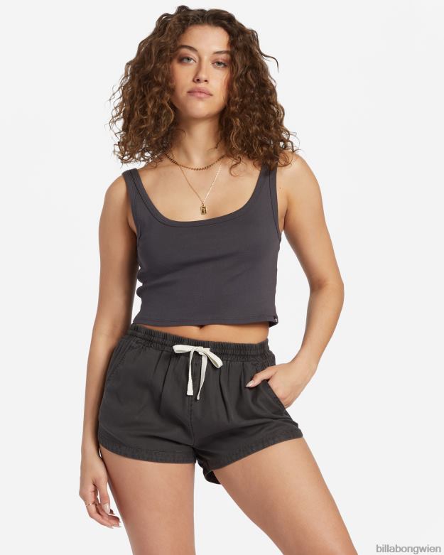 Billabong Clothing 00V681923 | Billabong Roadtrippin-Shorts mit elastischem Bund aus schwarz Frauen