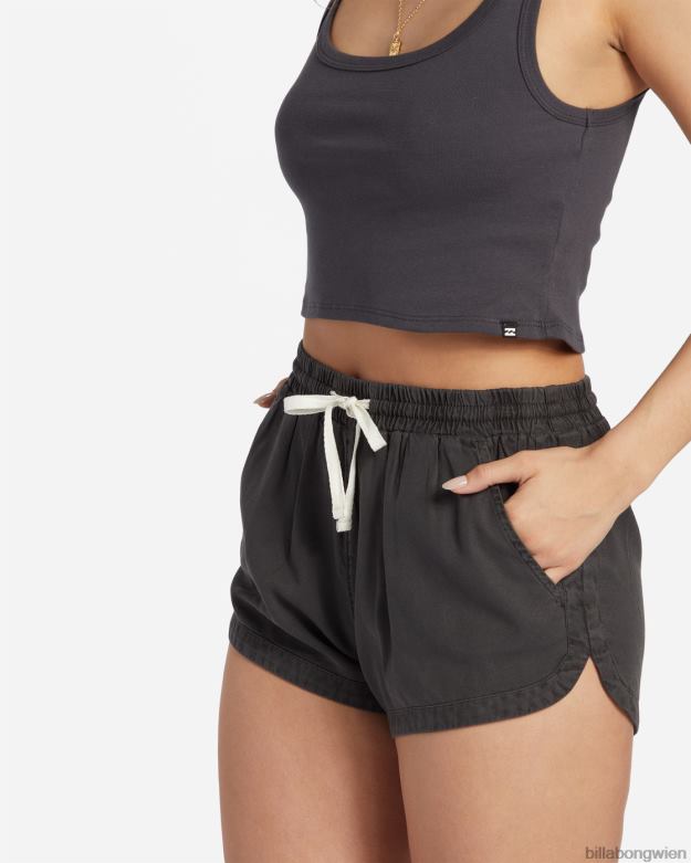 Billabong Clothing 00V681923 | Billabong Roadtrippin-Shorts mit elastischem Bund aus schwarz Frauen