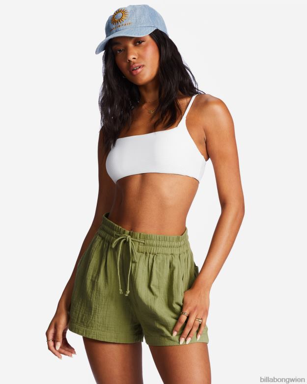 Billabong Clothing 00V681937 | Billabong Day Tripper-Shorts mit elastischem Bund Avocado Frauen