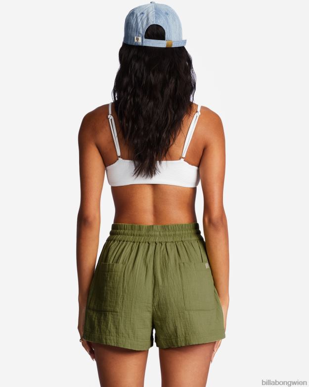 Billabong Clothing 00V681937 | Billabong Day Tripper-Shorts mit elastischem Bund Avocado Frauen