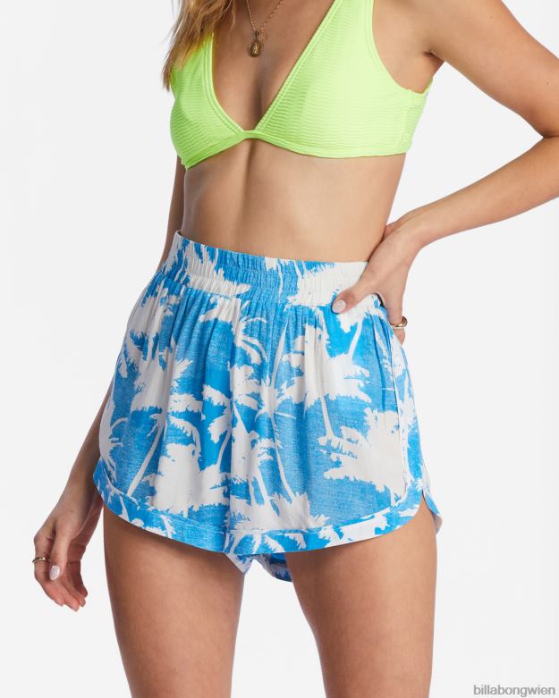 Billabong Clothing 00V681969 | Billabong Die Sonne scheint elastische Shorts blaues Hawaii Frauen