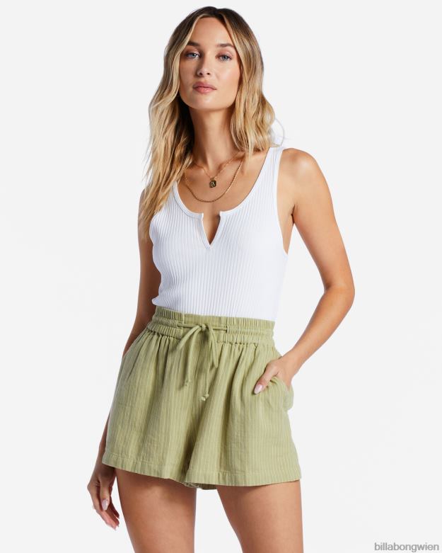 Billabong Clothing 00V682090 | Billabong Day Tripper-Shorts mit elastischem Bund Avocado Frauen