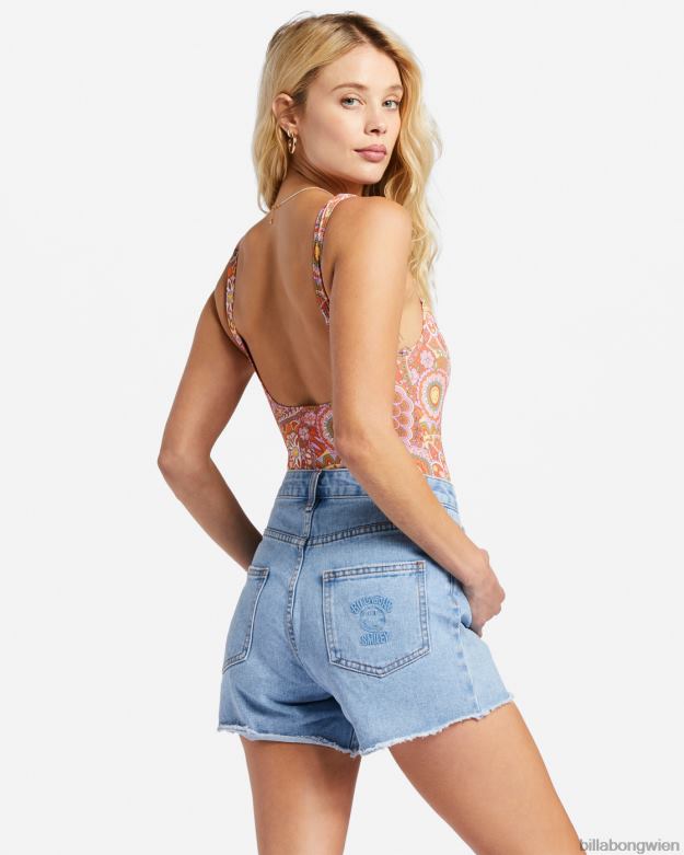 Billabong Clothing 00V682133 | Billabong Billabong x Smiley lächelt dich in Jeansshorts an Smiley-Waschung Frauen