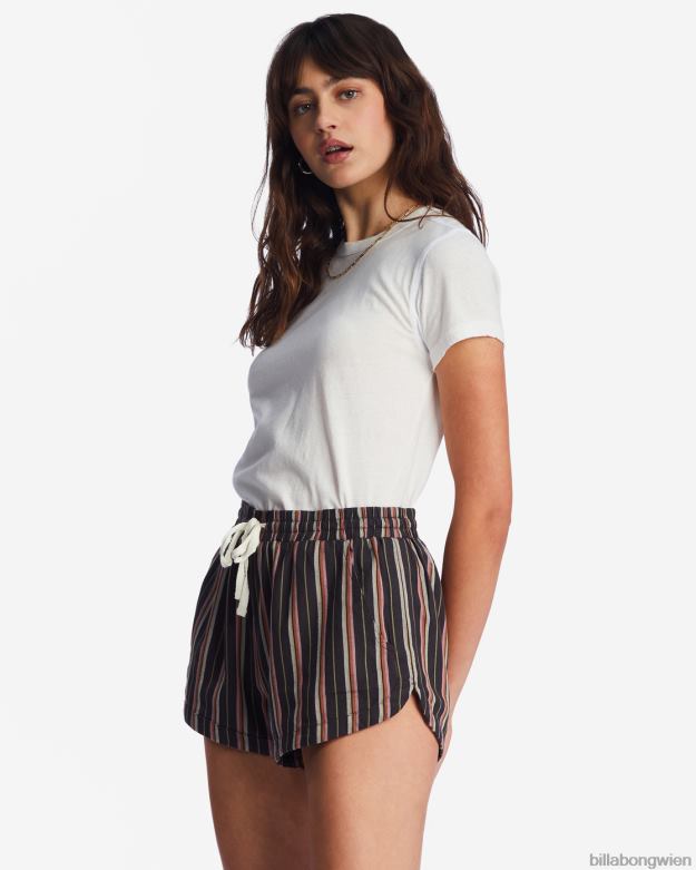 Billabong Clothing 00V682160 | Billabong Roadtrippin-Shorts mit elastischem Bund aus schwarz Frauen