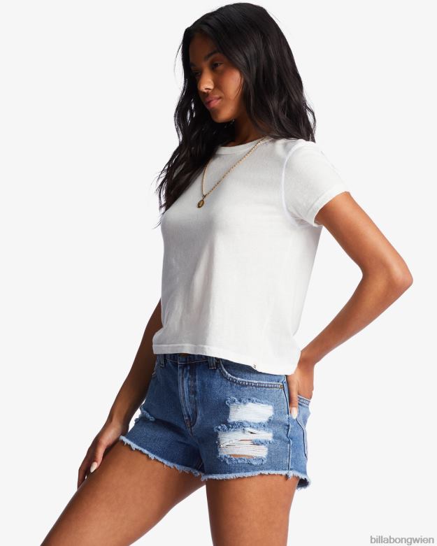 Billabong Clothing 00V682165 | Billabong Lassen Sie ausgefranste Jeansshorts hinter sich dunkler Denim Frauen