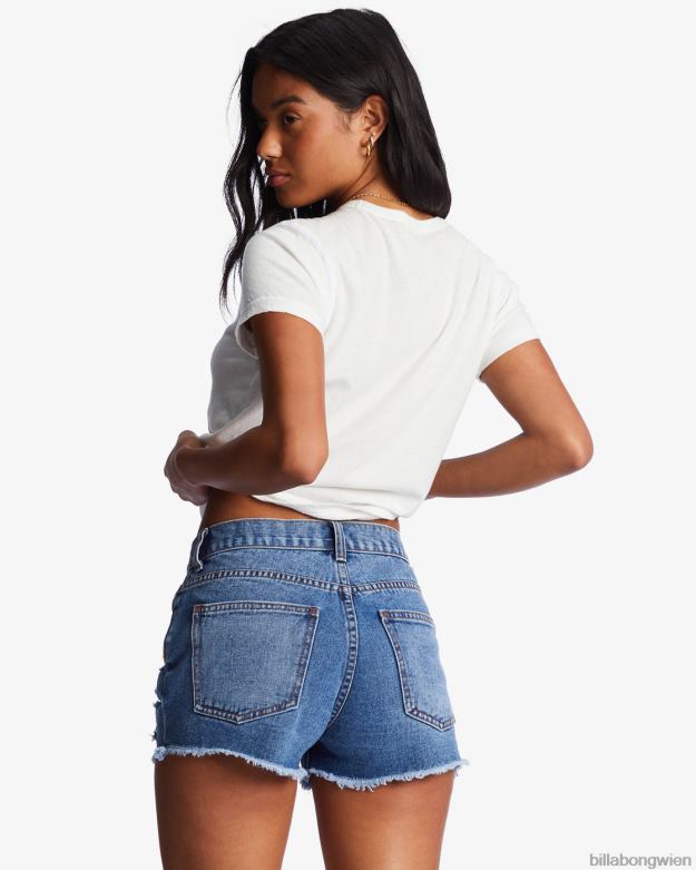 Billabong Clothing 00V682165 | Billabong Lassen Sie ausgefranste Jeansshorts hinter sich dunkler Denim Frauen