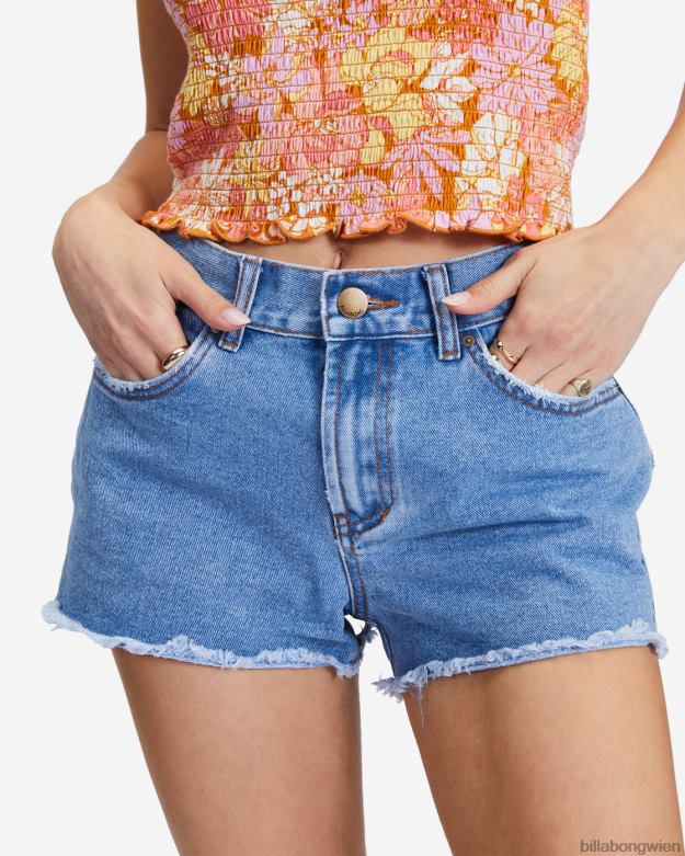 Billabong Clothing 00V682249 | Billabong Lassen Sie ausgefranste Jeansshorts hinter sich Costablau Frauen