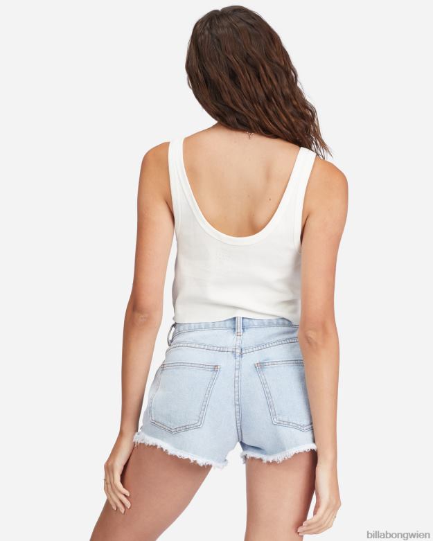 Billabong Clothing 00V682250 | Billabong Lassen Sie ausgefranste Jeansshorts hinter sich gewaschener Denim Frauen