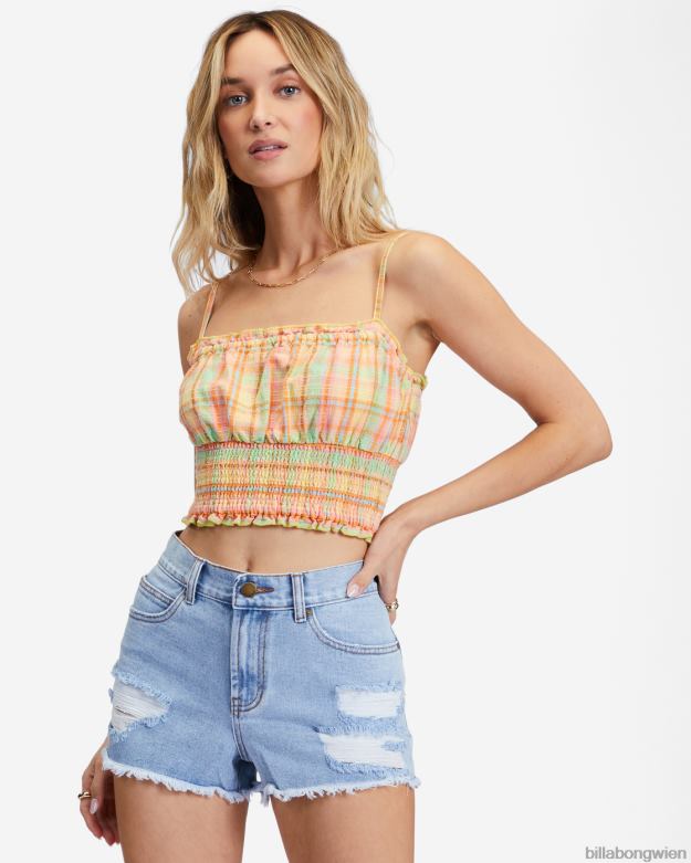 Billabong Clothing 00V682286 | Billabong Lassen Sie ausgefranste Jeansshorts hinter sich gewaschener Denim Frauen