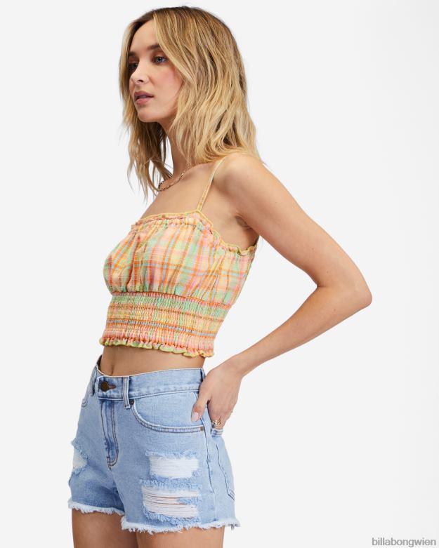 Billabong Clothing 00V682286 | Billabong Lassen Sie ausgefranste Jeansshorts hinter sich gewaschener Denim Frauen