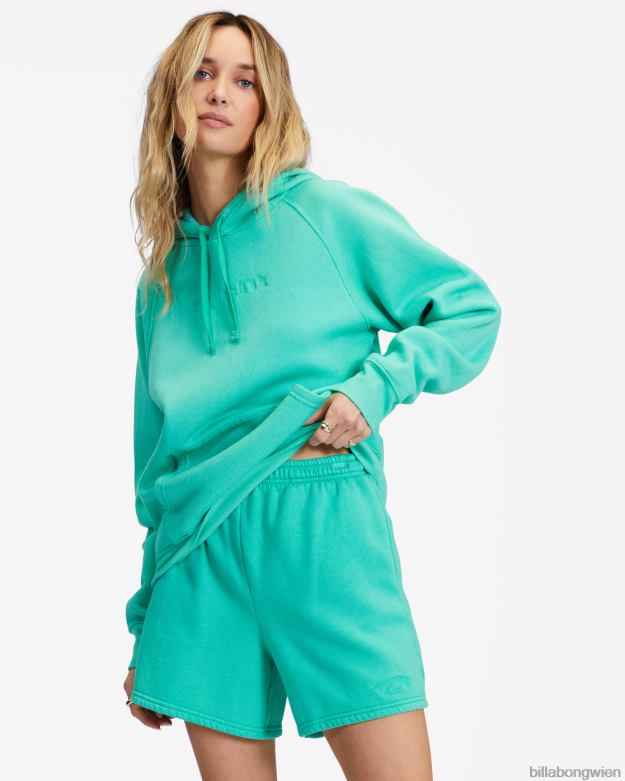 Billabong Clothing 00V682321 | Billabong Surf Classic 5 Sweatshorts mit hoher Taille tropisches Grün Frauen