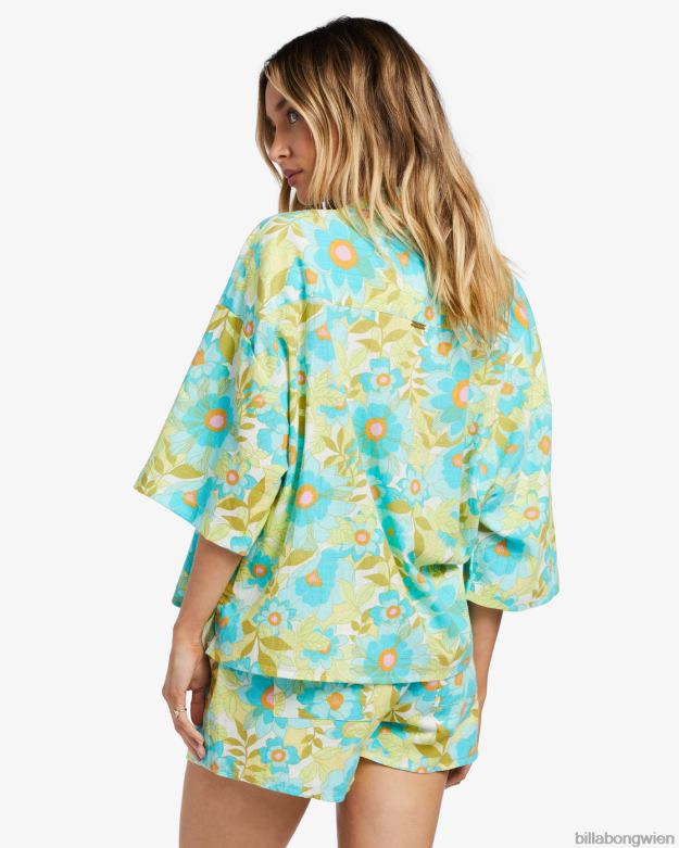 Billabong Clothing 00V681802 | Billabong Alles gut, Button-Down-Top Meeresaugen Frauen