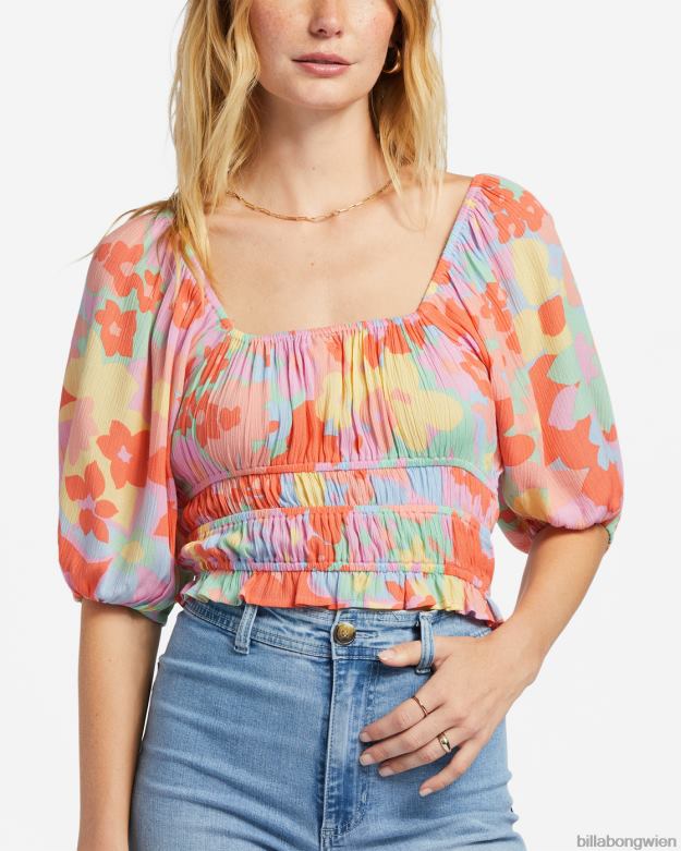Billabong Clothing 00V681861 | Billabong Träumen Sie weiter von einem Crop-Top Pfirsichkuchen Frauen