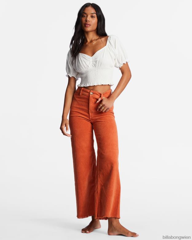 Billabong Clothing 00V681941 | Billabong Liebeslied-Top mit Puffärmeln Salzkristall Frauen