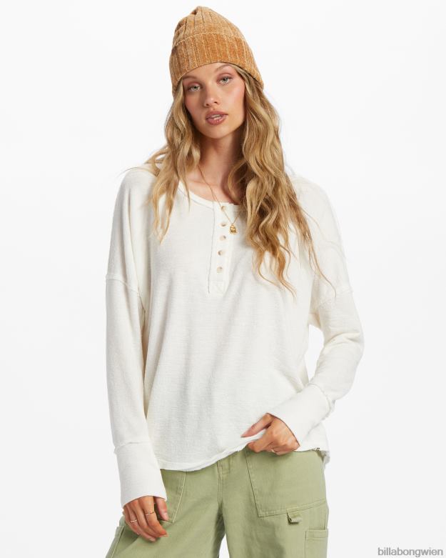 Billabong Clothing 00V681954 | Billabong Neues Anyday-Henley-Top Salzkristall Frauen