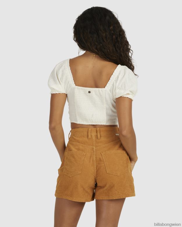 Billabong Clothing 00V681958 | Billabong Monique Oberteil mit Puffärmeln Salzkristall Frauen