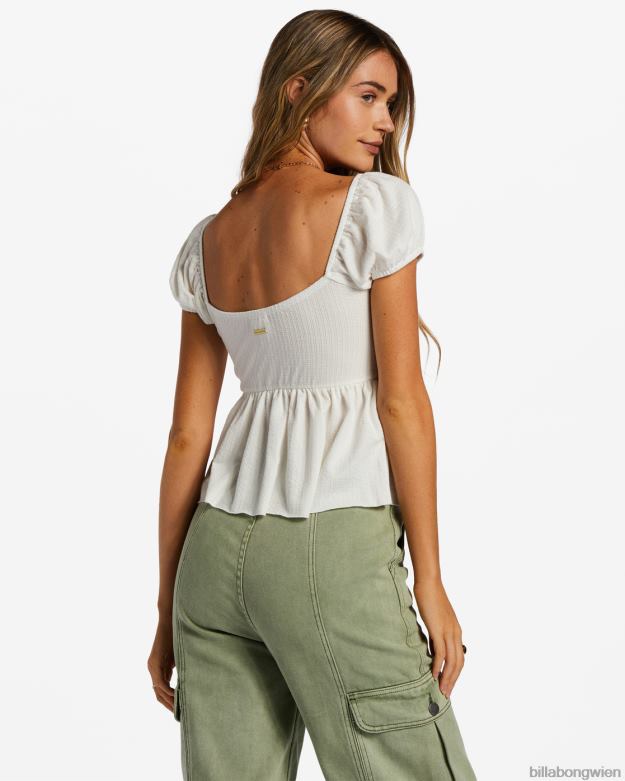 Billabong Clothing 00V682033 | Billabong Mein Bella-Top mit Puffärmeln Salzkristall Frauen