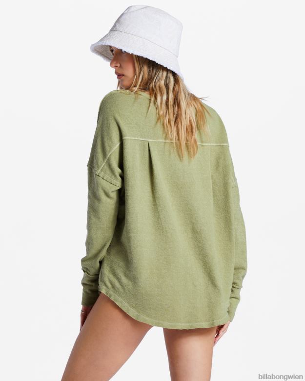 Billabong Clothing 00V682061 | Billabong Neues Anyday-Henley-Top Avocado Frauen