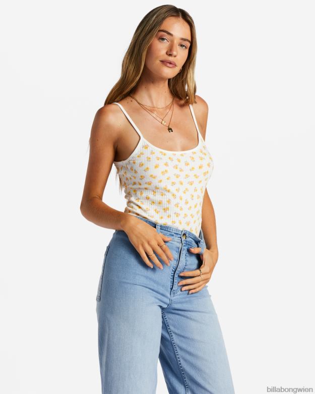 Billabong Clothing 00V682067 | Billabong Cami-Top aus Rippenstrick für kleine Schwestern Salzkristall Frauen