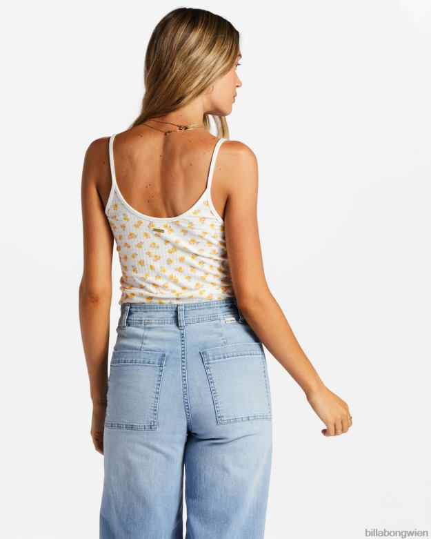 Billabong Clothing 00V682067 | Billabong Cami-Top aus Rippenstrick für kleine Schwestern Salzkristall Frauen