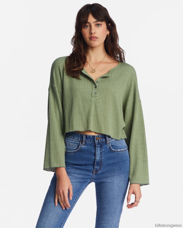 Billabong Clothing 00V682121 | Billabong Komm wieder, gemütliche Lounge-Top Liebe Armee Frauen