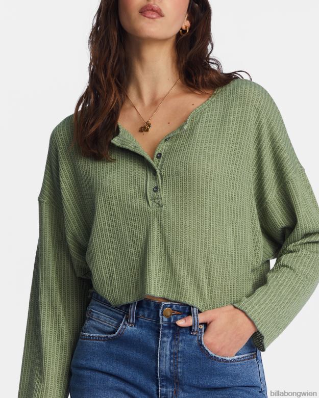 Billabong Clothing 00V682121 | Billabong Komm wieder, gemütliche Lounge-Top Liebe Armee Frauen