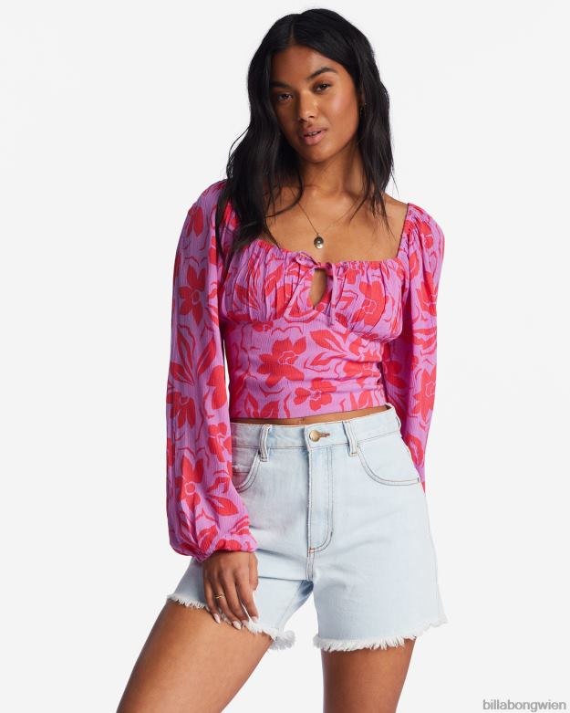 Billabong Clothing 00V682138 | Billabong in deinem Kopf Crop Top helle Orchidee Frauen