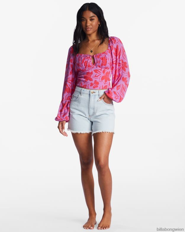 Billabong Clothing 00V682138 | Billabong in deinem Kopf Crop Top helle Orchidee Frauen