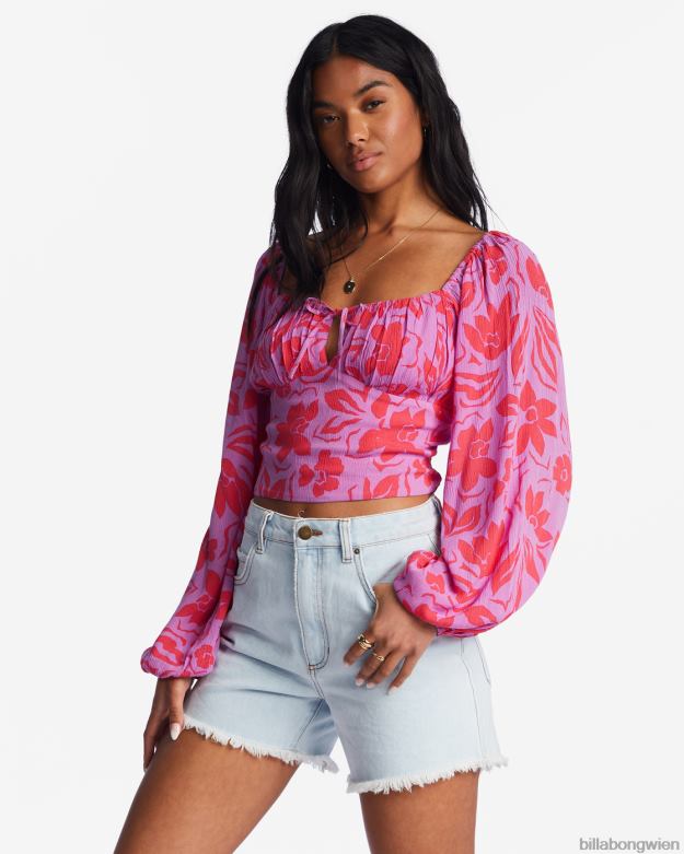 Billabong Clothing 00V682138 | Billabong in deinem Kopf Crop Top helle Orchidee Frauen