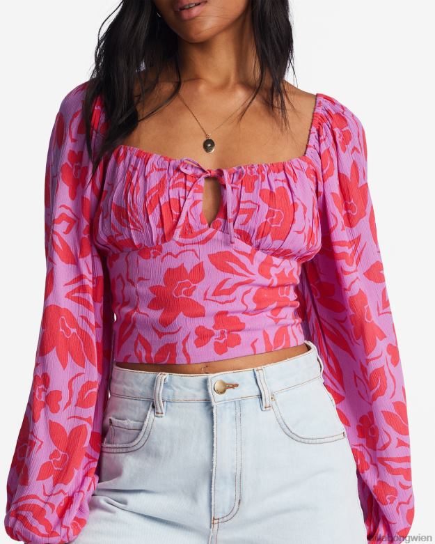 Billabong Clothing 00V682138 | Billabong in deinem Kopf Crop Top helle Orchidee Frauen