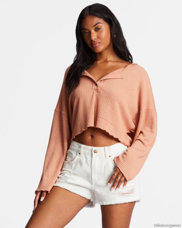 Billabong Clothing 00V682141 | Billabong Komm wieder, gemütliche Lounge-Top gewaschener Ziegelstein Frauen