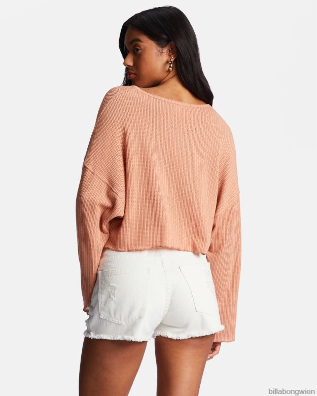 Billabong Clothing 00V682141 | Billabong Komm wieder, gemütliche Lounge-Top gewaschener Ziegelstein Frauen