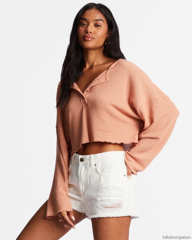 Billabong Clothing 00V682141 | Billabong Komm wieder, gemütliche Lounge-Top gewaschener Ziegelstein Frauen
