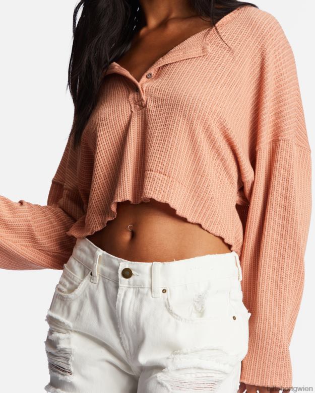 Billabong Clothing 00V682141 | Billabong Komm wieder, gemütliche Lounge-Top gewaschener Ziegelstein Frauen