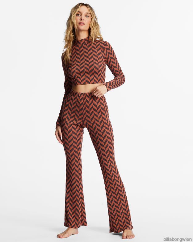 Billabong Clothing 00V682163 | Billabong New Heights Langarm-Top mit Stehkragen Ziegel Frauen