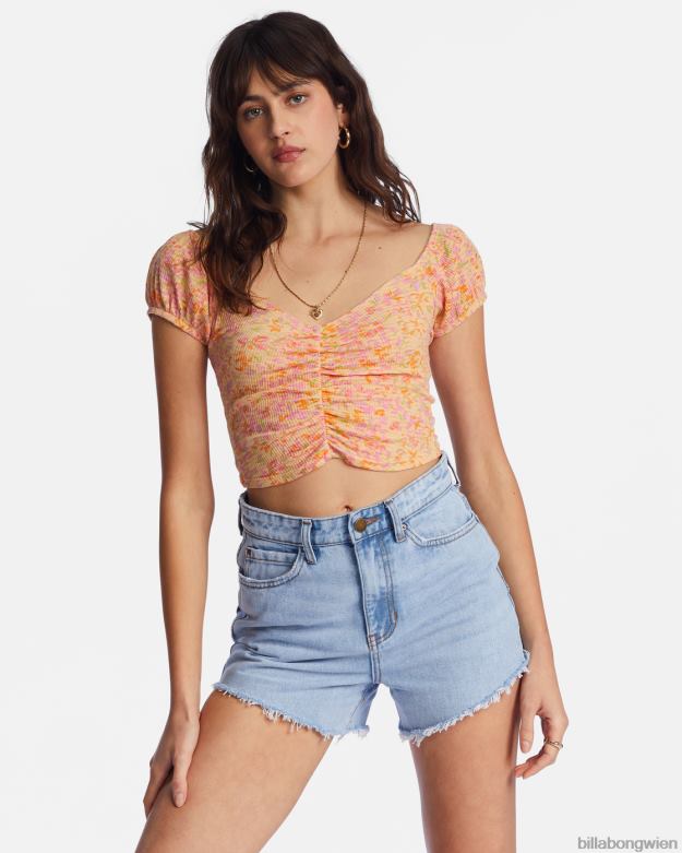 Billabong Clothing 00V682168 | Billabong ziemlich süßes Crop-Top Pfirsichpunsch Frauen