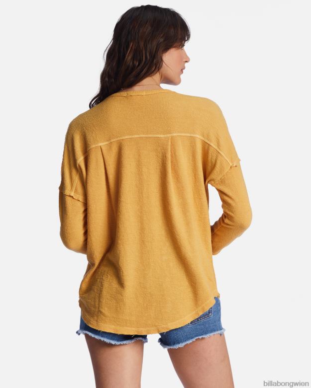 Billabong Clothing 00V682200 | Billabong Neues Anyday-Henley-Top Goldküste Frauen