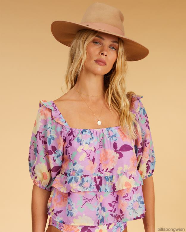 Billabong Clothing 00V682254 | Billabong salzigblondes, süßestes Babypuppen-Crop-Top aller Zeiten Liebesflieder Frauen