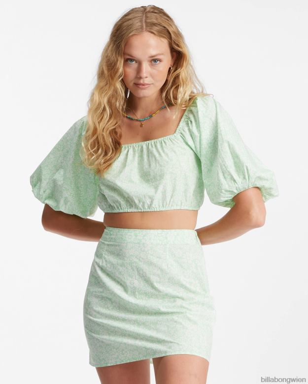 Billabong Clothing 00V682354 | Billabong Crop-Top mit tropischer Sonne Honigtau Frauen