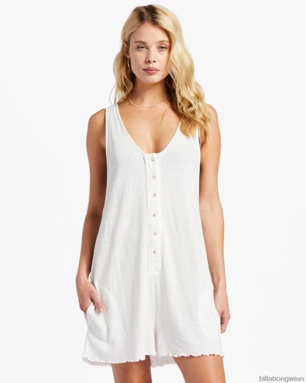 Billabong Clothing 00V681692 | Billabong Ausbleichender, geknöpfter Strick-Strampler Salzkristall Frauen