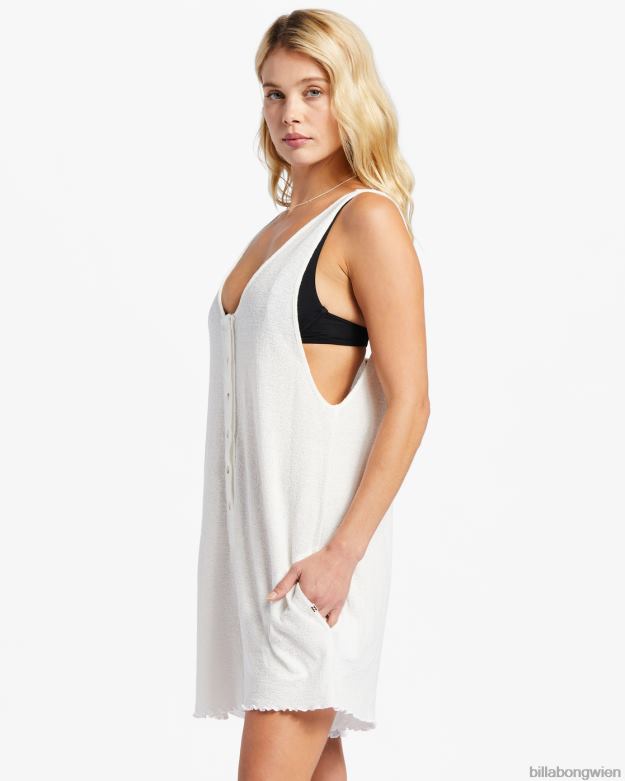 Billabong Clothing 00V681692 | Billabong Ausbleichender, geknöpfter Strick-Strampler Salzkristall Frauen
