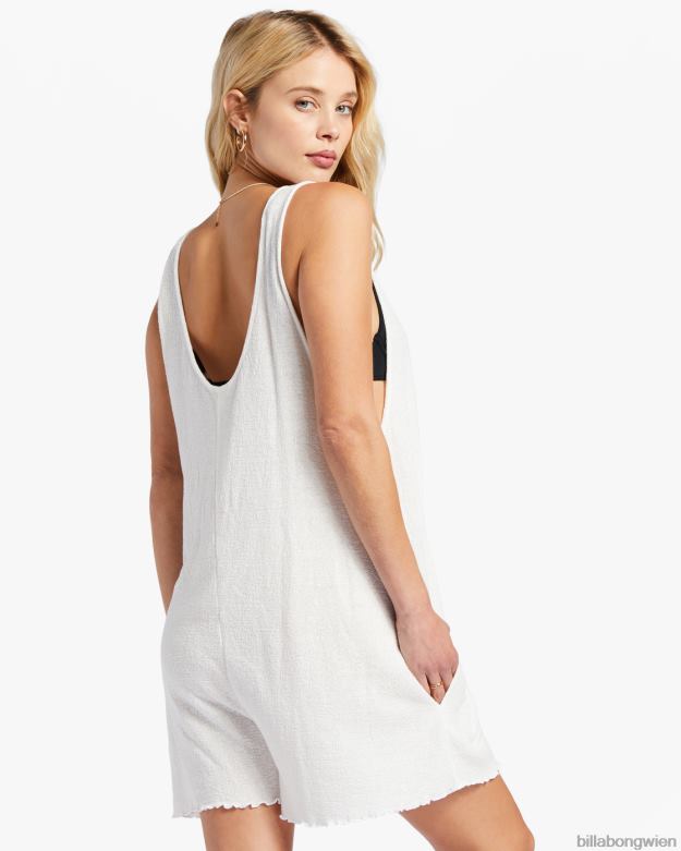 Billabong Clothing 00V681692 | Billabong Ausbleichender, geknöpfter Strick-Strampler Salzkristall Frauen