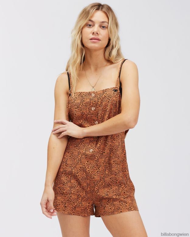 Billabong Clothing 00V682346 | Billabong Wave Watch kurzer Overall Toffee Frauen