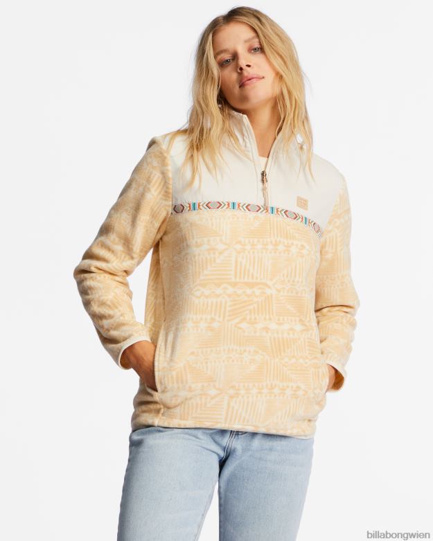 Billabong Clothing 00V681928 | Billabong Boundary Lite-Sweatshirt mit Stehkragen Wüstensand Frauen
