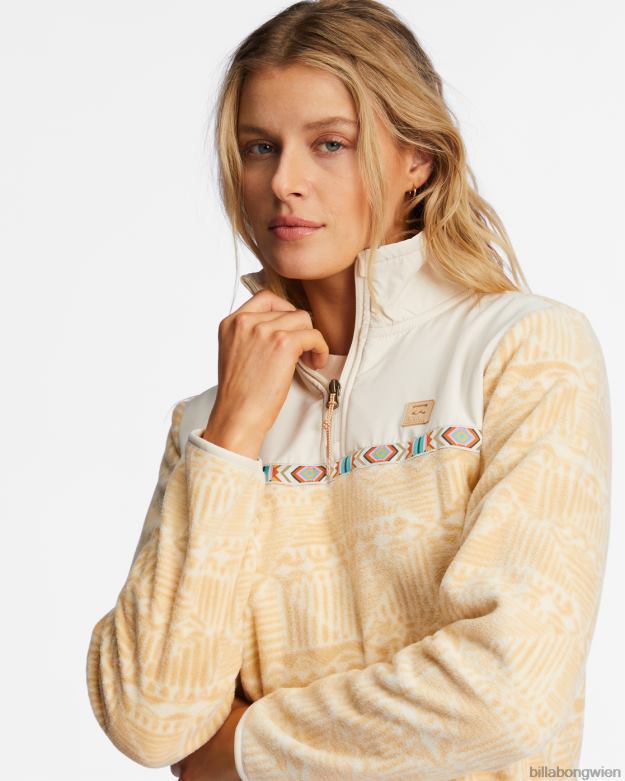 Billabong Clothing 00V681928 | Billabong Boundary Lite-Sweatshirt mit Stehkragen Wüstensand Frauen