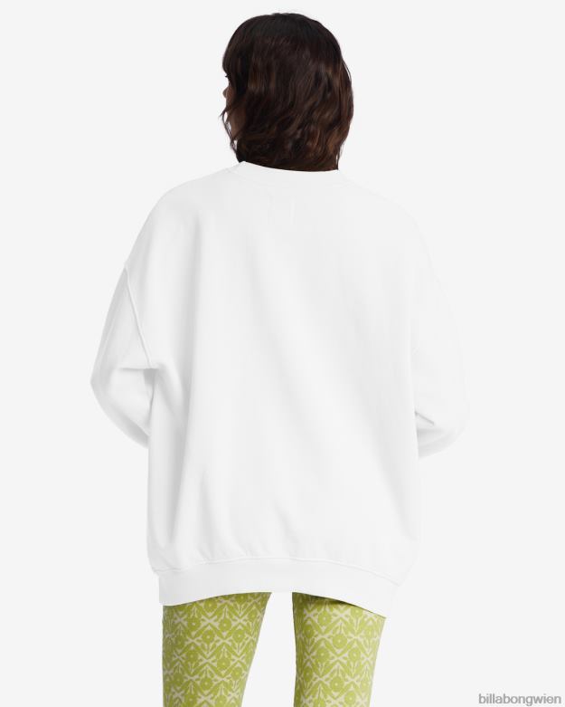Billabong Clothing 00V681967 | Billabong Fahren Sie in einem übergroßen Sweatshirt mit Rundhalsausschnitt Salzkristall Frauen