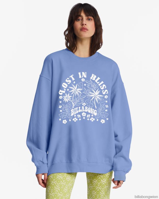 Billabong Clothing 00V681987 | Billabong Fahren Sie in einem übergroßen Sweatshirt mit Rundhalsausschnitt gute Gezeiten Frauen