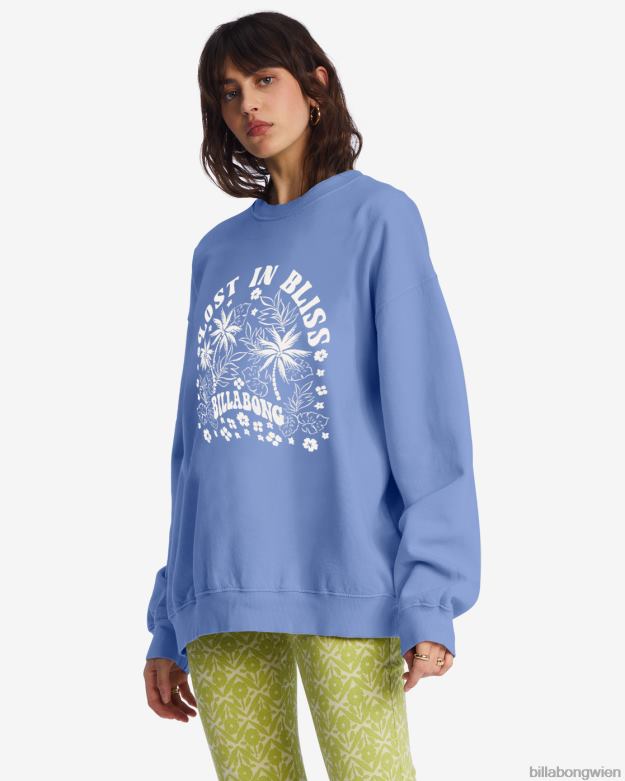 Billabong Clothing 00V681987 | Billabong Fahren Sie in einem übergroßen Sweatshirt mit Rundhalsausschnitt gute Gezeiten Frauen