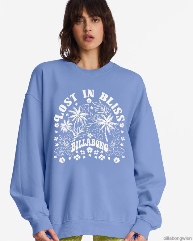 Billabong Clothing 00V681987 | Billabong Fahren Sie in einem übergroßen Sweatshirt mit Rundhalsausschnitt gute Gezeiten Frauen