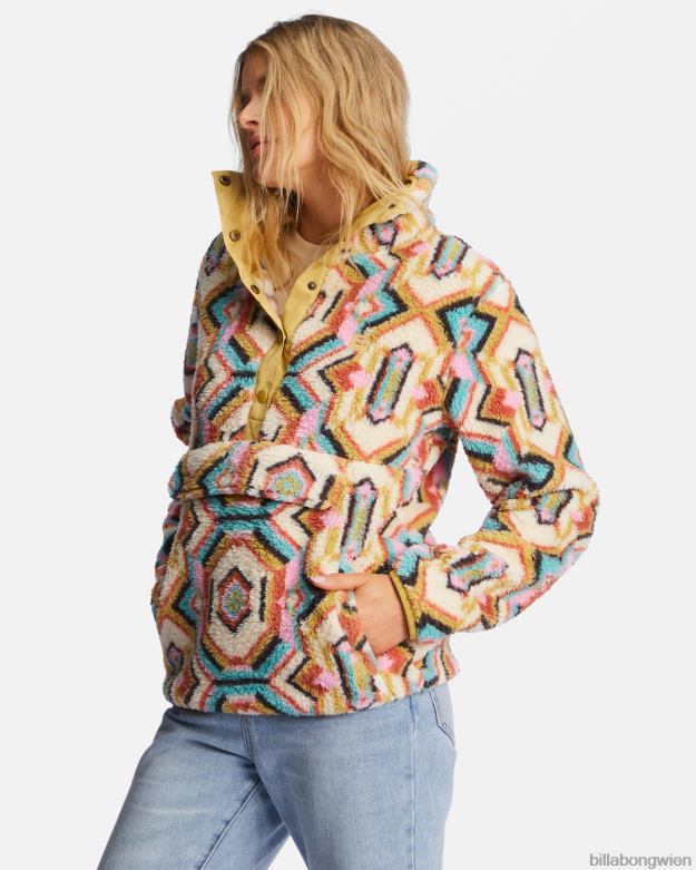 Billabong Clothing 00V681993 | Billabong A/Div Switchback-Pullover mit Stehkragen olive es Frauen